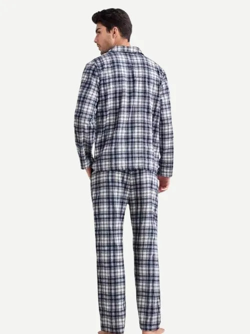 Wholesale Pajama Pants Men Custom Organic Cotton Plaid Pyjamas