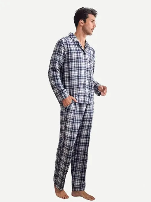 Wholesale Pajama Pants Men Custom Organic Cotton Plaid Pyjamas