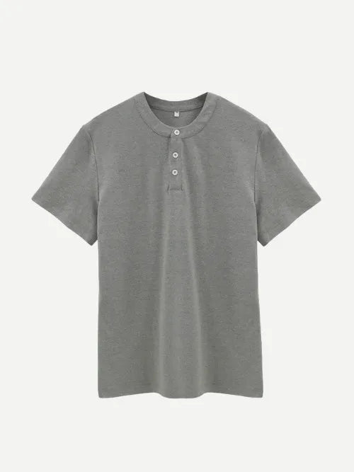 Bulk Men Grey Cotton Hemp Shirt-2214980116