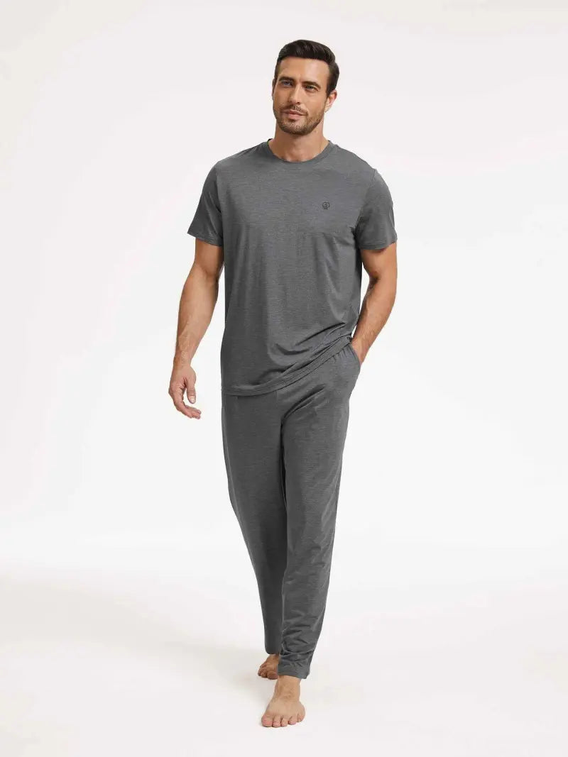 mens modal pyjama set lightweight breathable nightwear bulk