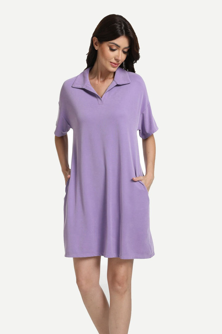Short Sleeves Modal Nightgown Sleepwear Supplier -2311740069 - Essence Garment