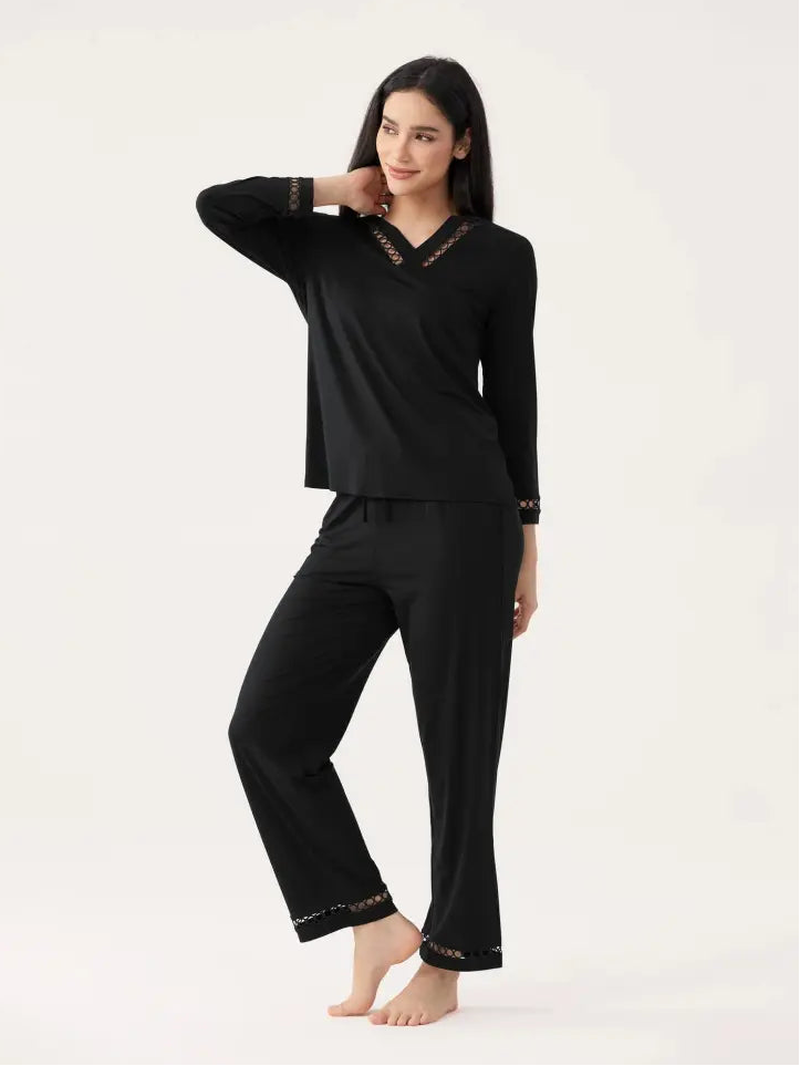 Professional nightwear supplier factory, bulk manufacturing of custom women's modal pajamas.