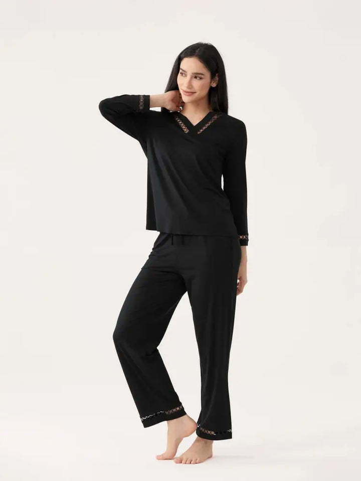 Professional nightwear supplier factory, bulk manufacturing of custom women's modal pajamas.