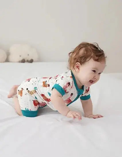 Summer Short Infant Pajamas Set Custom Viscose Bamboo Baby Romper-2311820219