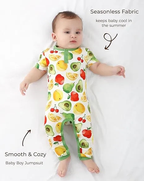 Fruit Pattern Bamboo Baby Romper Sleep Wear Manufacturer