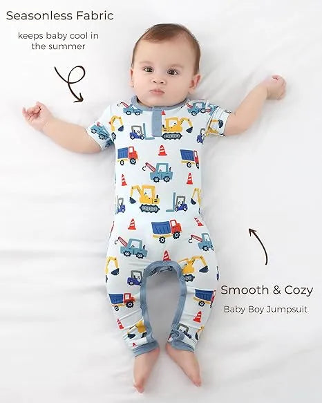 Newborn Unisex Sleepers Short Sleeve Jumpsuits Infant Cloth Wholesale