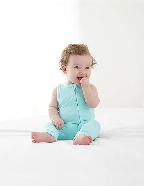 Custom Wholesale Baby's Bamboo Sleeveless Rompers Zippy