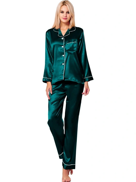 Wholesale satin sleepwear women pajama set factory supply
