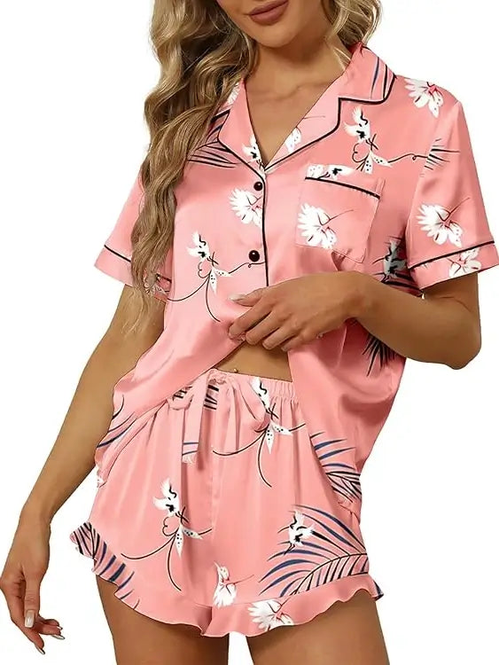 Wholesale Women Silk Pajamas Set