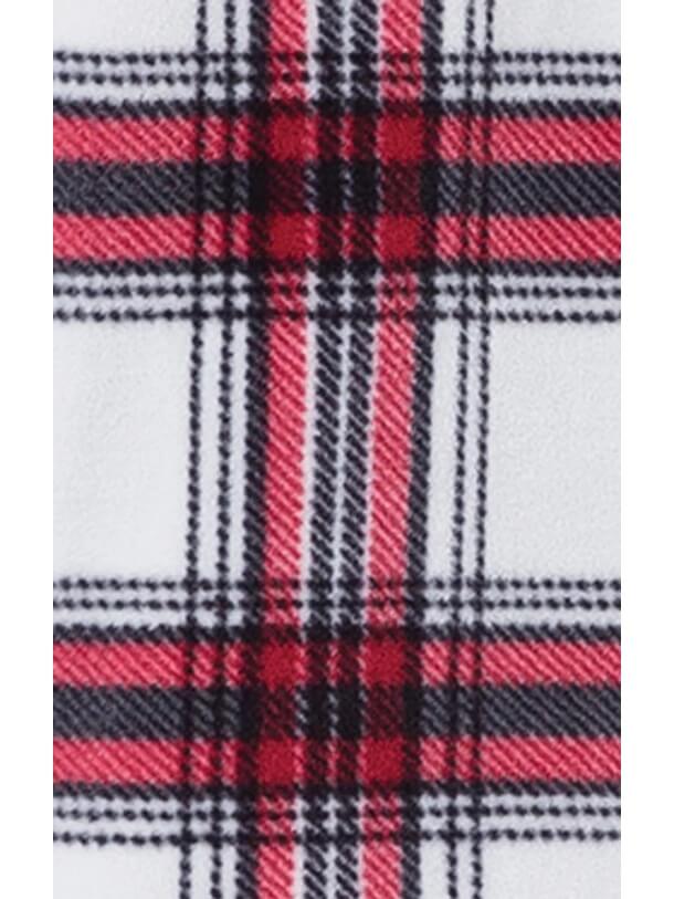 Custom Wholesale Plaid Fleece Matching Family Pajamas