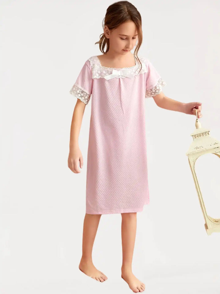 Girls Sleepwears Wholesale | Lace Nightgown Dress Wholesale Factory