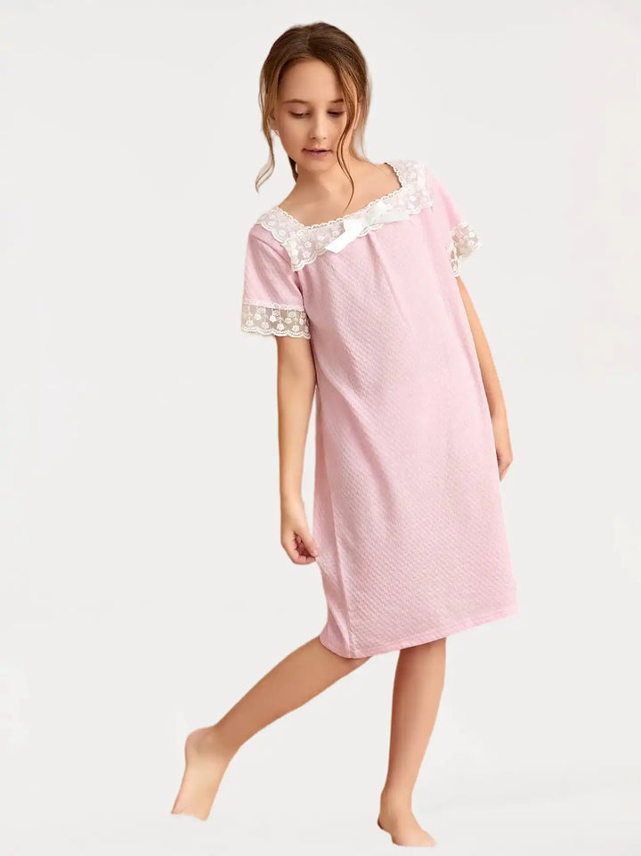 Girls Sleepwears Wholesale | Lace Nightgown Dress Wholesale Factory