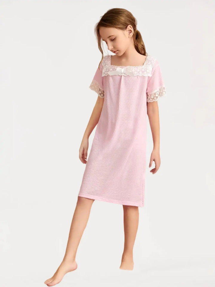 Girls Sleepwears Wholesale | Lace Nightgown Dress Wholesale Factory
