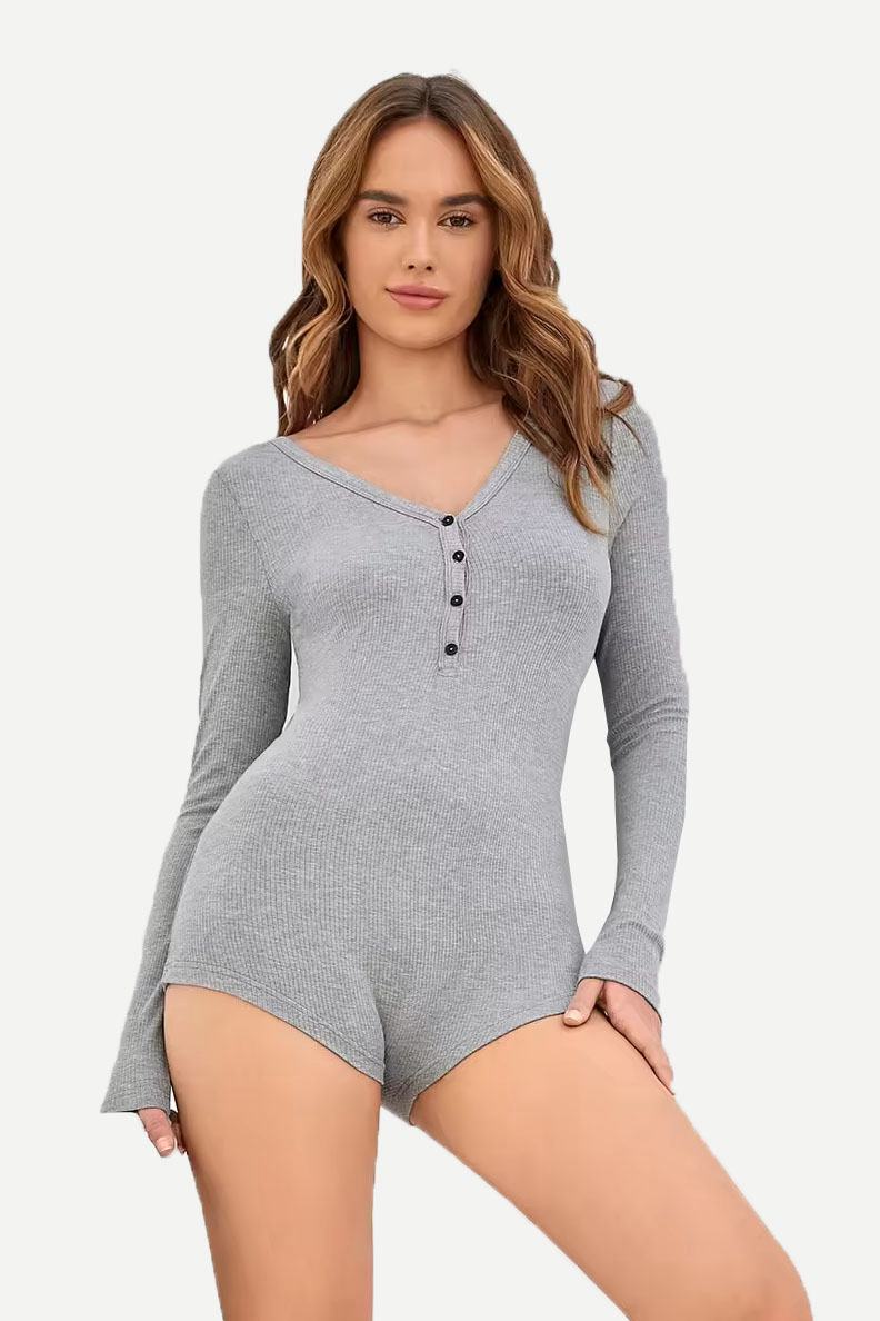 Wholesale Blank Jumpsuit Nightwear Cozy Onesie Cotton Womens Adult Romper