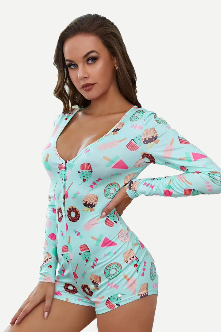 Wholesale Custom Onesie for Women Dessert Print Onesie Manufacturer