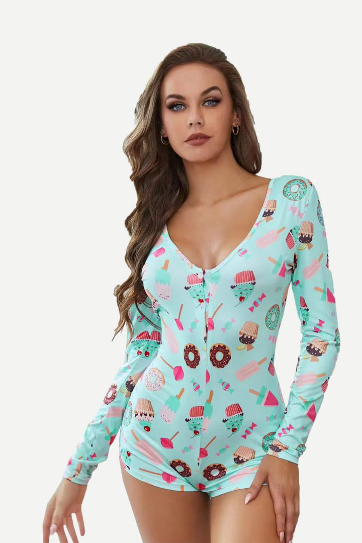 Wholesale Custom Onesie for Women Dessert Print Onesie Manufacturer