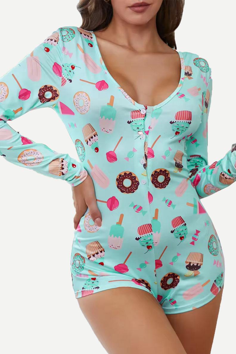 Wholesale Custom Onesie for Women Dessert Print Onesie Manufacturer