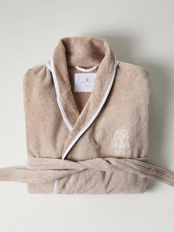 custom embroidered cotton bathrobe with logo