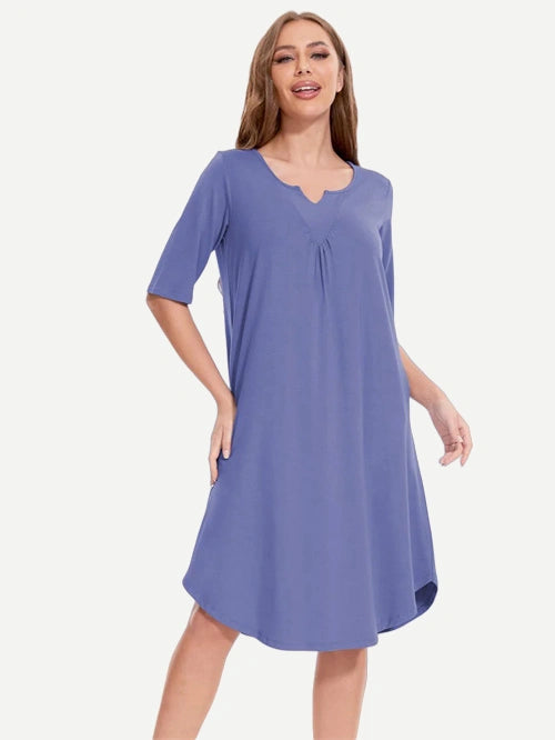 Notch Neck Dress Nighty Sleepwear Wholesale Factory