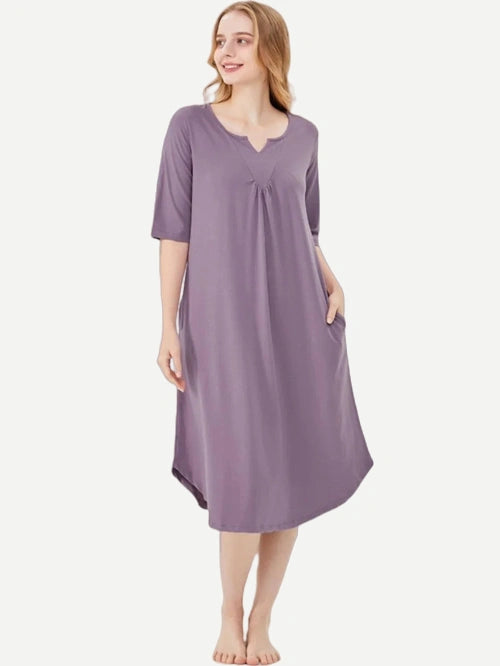 Notch Neck Dress Nighty Sleepwear Wholesale Factory