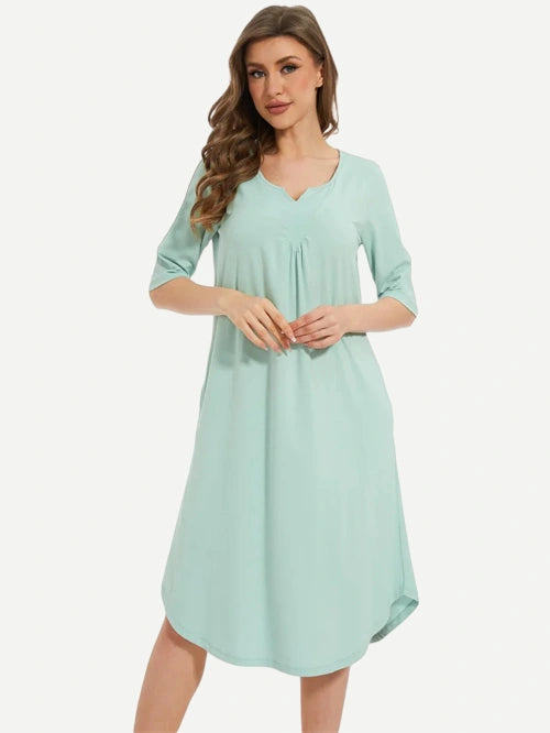 Notch Neck Dress Nighty Sleepwear Wholesale Factory