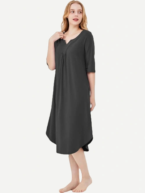 Notch Neck Dress Nighty Sleepwear Wholesale Factory