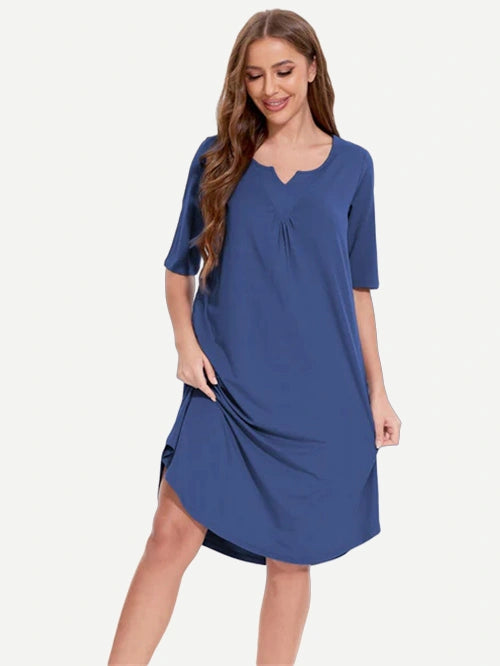 Notch Neck Dress Nighty Sleepwear Wholesale Factory