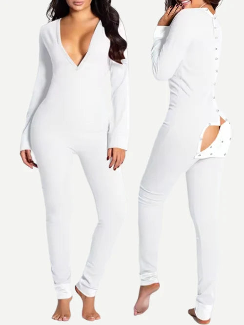 Open Crotch Adult Onesie with Butt Flap Custom Women's Jumpsuits